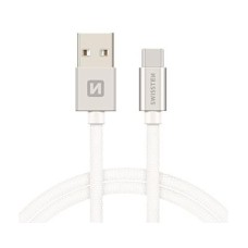 SWISSTEN Data kabl tekstil USB na iPhone 1.2m srebrni