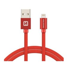 SWISSTEN Data kabl tekstil USB na iPhone 1.2m crveni