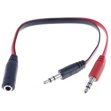 FAST ASIA Adapter Audio 3.5mm stereo jack (M) na 2x3.5mm stereo jack (2xM)